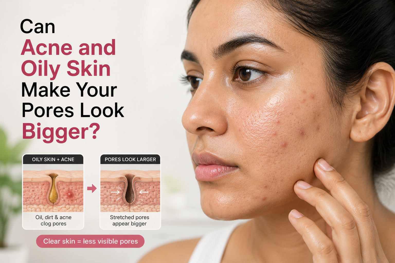 Can Acne and Oily Skin Make Your Pores Look Bigger?