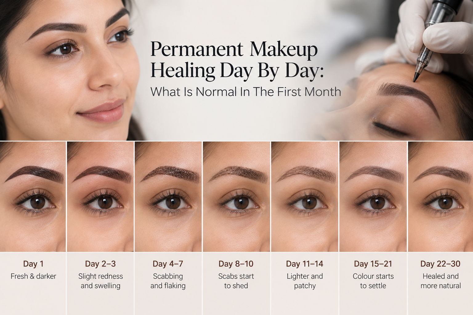 Permanent Makeup Healing Day By Day: What Is Normal In The First Month